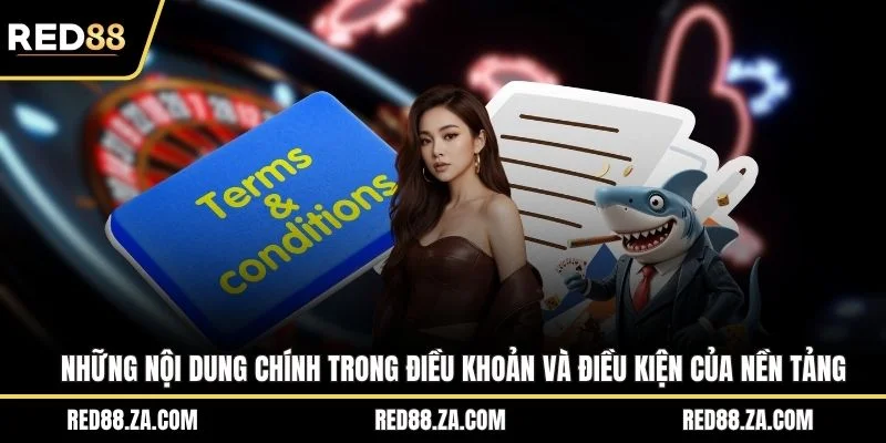 Những nội dung chính trong điều khoản và điều kiện của nền tảng